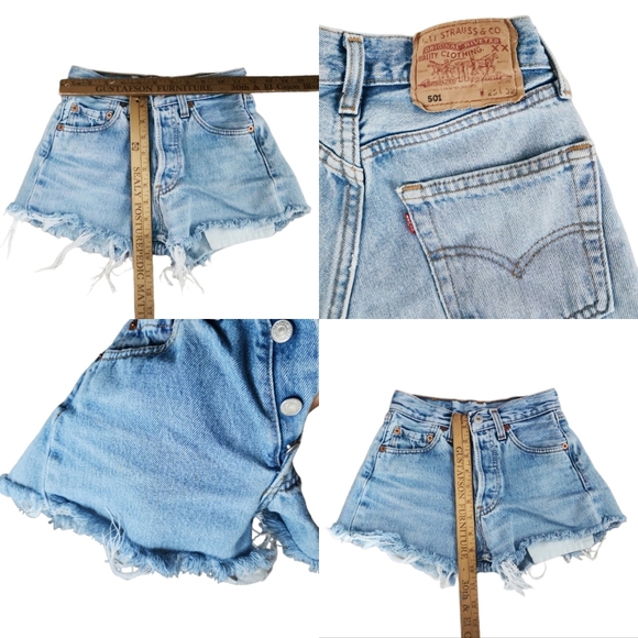 ‼️SOLD‼️ VTG Levi's 501 XX Original True Vintage Frayed Cut Off Distressed Denim - Picture 3 of 16